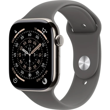 Apple Watch Series 11 Gps + Cellular, 46 mm natürel Titanyum kasa ve Taş grisi