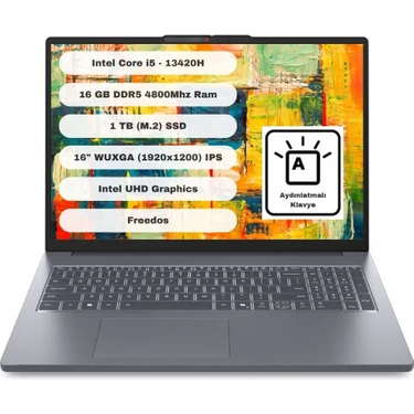 Lenovo Ideapad Slim 3 16IRH10 Intel Core I5 13420H 16GB 1TB SSD Freedos 16” Wuxga