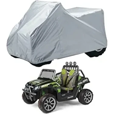 CoverPlus Su Geçirmez Gri Oyuncak Akülü Araba Brandası Büyük Boy 140x80x80 Uyumlu