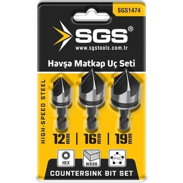 Sgs 1474 Havşa Matkap Ucu Seti (12MM-16MM-19MM) Fiyatı