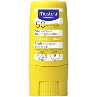 Mustela Yüksek Koruma Faktörlü SPF 50 Stick Güneş Kremi 9 ml Bebeğiniz İçin Pratik