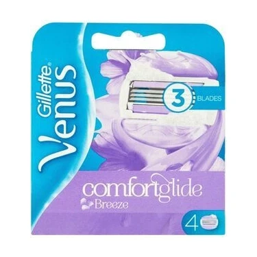 Gillette Venüs Comfortglide Breeze 3 Bıçaklı 4 Yedek Başlık Kadınlar İçin Konforlu Tıraş