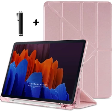 Xiaomi Redmi Pad 2 Tablet Kılıf Katlanır Kalemli Bölmeli Standlı Uyku Modlu Akıllı Kapak Yumuşak