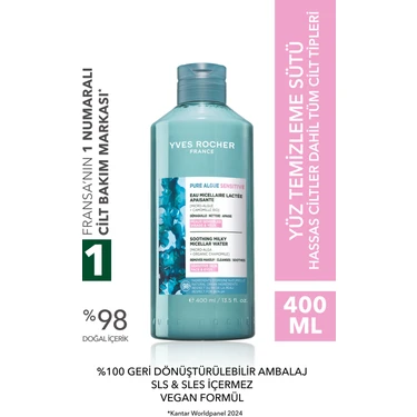 Yves Rocher Yüz&makyaj Temizleme Micellar Sütü-Hassas Dahil Tüm Cilt-Pure Algue Sensitive Botanik