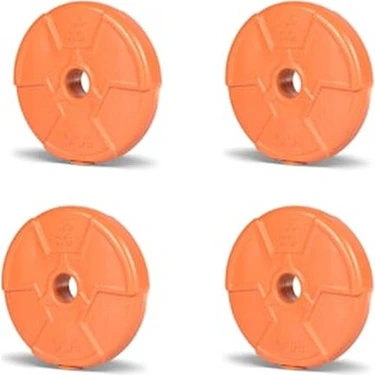 Ecgspor 1.5 kg Turuncu Dambıl Plaka Seti 4 Adet Vinyl Materyal A+ Kalite