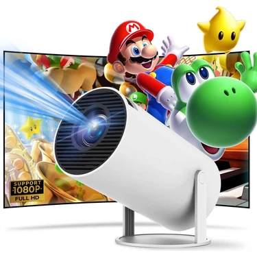Teknomie Taşınabilir Akıllı Projektör – Ultra Hd, Kablosuz Wi-Fi, Bluetooth, Ev Sineması Deneyimi,