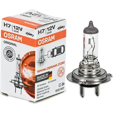 Osram H7 Far Ampulü 12V 55W 64210 Made in Germany 2