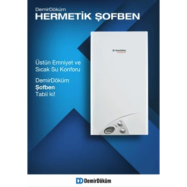 Demirdöküm L 350 F 14 Lt Hermetik Şofben A Sınıfı Enerji Verimliliği ile Hızlı Su