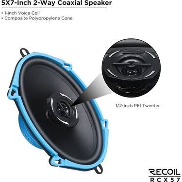 Recoil RCX57 Oval Koaksiyel Hoparlör (200 Watt) Fiyatı