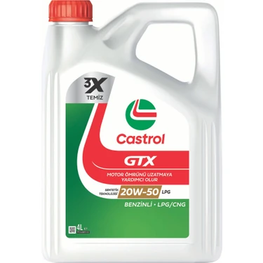 Castrol Gtx Lpg 20W-50 4 Litre Motor Yağı ( Üretim Yılı 2025