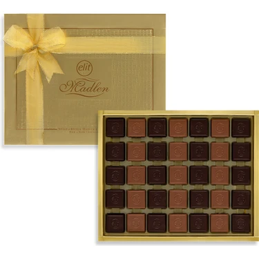 Elit Çikolata VIP Madlen Çikolata Altın Kutu 1kg