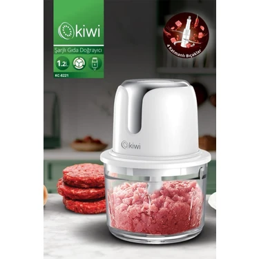 Kiwi KC-8221 Kablosuz Şarjlı Gıda Doğrayıcı 1.2 L