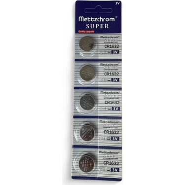 Mettzchrom CR1632 3V Lityum Düğme Pil 5'li