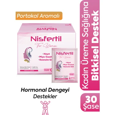 Arnis Pharma Nisfertil Hayıt Tohumu, Miyo Inositol ve Koenzim Q10 İçeren Takviye Edici Gıda 30