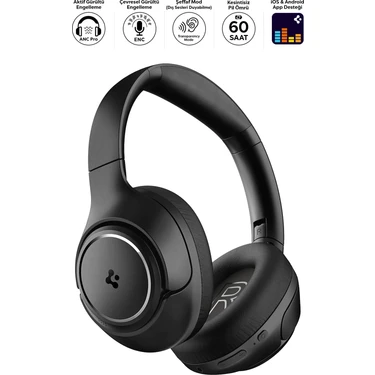 Spigen Audio Kulak Üstü P10 Bluetooth Kablosuz Kulaklık - ANC Pro Aktif Gürültü Engelleme + ENC 5