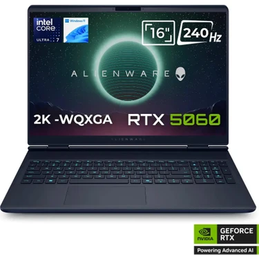 Dell Alienware 16X Aurora AC16251 Ultra 7 255HX 16GB 2tb SSD 8gb RTX5060 115W 16 Wqxga 240Hz