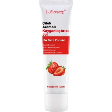 Çilekli Su Bazlı Ekstra Kayganlaştırıcı Jel 100 ml Yenilebilir Çilek Hazzı Aromalı