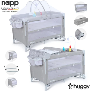 Huggy Napp 6 In 1 Anne Yani Park Yatak Oyun Parkı 70X120