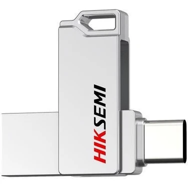 Hiksemi 128GB Gümüş Type-C Dual USB 3.2 Flash Bellek 150 MB/s Okuma Hızı ile Hızlı