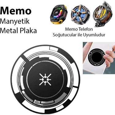 Memo Manyetik Metal Halka - Memo Telefon Soğutucu Uyumlu CX07-CX08 ve Manyetik Tüm