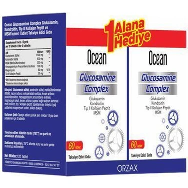 Ocean Glucosamine Complex 60 Tablet 1 Alana 1 Hediye Fiyatı