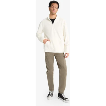 DeFacto Regular Fit Beli Bağcıklı Kargo Cepli Jogger Pantolon