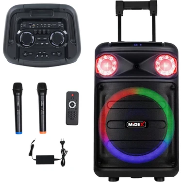 Midex 1300 Watt Taşınabilir Mikrofonlu Karaoke Eğlence Ses Fiyatı