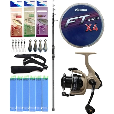 Yek Outdoor Surf Olta Seti Okuma Alaris Tele Surf 420 cm 100-200 gr Surf Kamışı&okuma Outrax