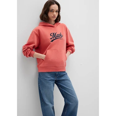 Mavi Mavi Logo Baskılı Pembe Sweatshirt