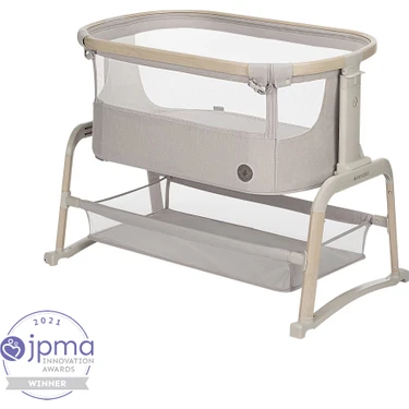 Maxi-Cosi Iora Air Sallanabilen Ahşap Görünümlü Anne Yanı Beşik Beige