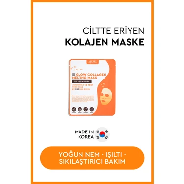 Mjcare Glow Collagen Melting Maske - Şeffaflaşan Eriyen Yüz Maskesi  Tüm Cilt Tipleri İçin