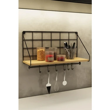 Duvar Rafı Metal Duvar Rafı Modern Askı ve