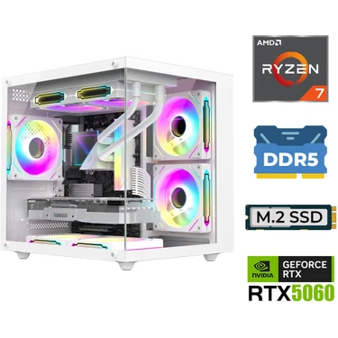 Xaser Elite X90 Ryzen 7 7800X3D 16GB Ddr5 Ram 1tb M.2 Nvme SSD 8gb RTX5060 Sıvı Soğutmalı Oyuncu