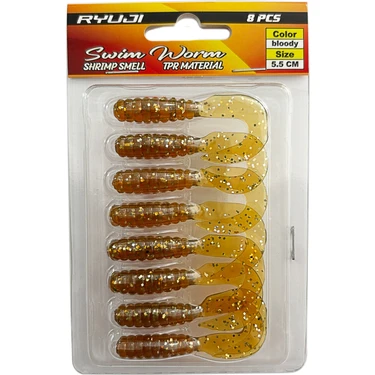 Ryuji Swim Worm 5.5cm 8 Adet Lrf Silikon Yem Fiyatı