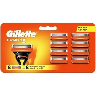 Gillette Fusion 5 Manual Yedek 8'li Karton Ambalaj Kullan-At Özelliği ile Rahat