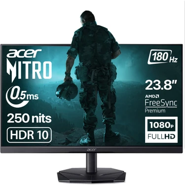 Acer Nitro KG241Y P3 23.8 Inç 180Hz 0.5m Full Hd Freesync Fiyatı
