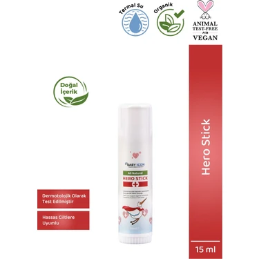 Baby Icon Organik Vegan Hero Stick 15 ml Hassas Ciltler İçin Doğal İçerikli