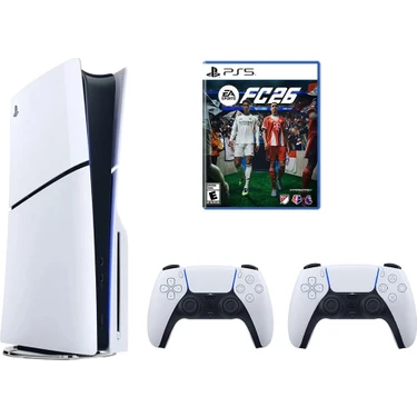 SONY Playstation 5 Slim Standart  1 Tb+ 2. Dualsense + Ps5 FC26 CD (Ithalatçı
