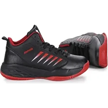 Jump 27800 Siyah - Kırmızı Basketbol Erkek Çocuk Spor Ayakkabı Mikrofiber Dış Materyal ile Normal