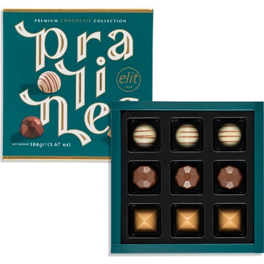 Elit Çikolata Premium Chocolate Collection Pralines Yeşil Kutu 104 gr