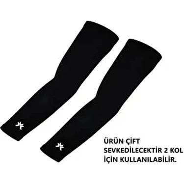 Net Spor Unısex Siyah Net Spor Tactel Kolluğu 1 Çift Nakıscı