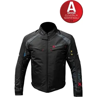 Xspeed Mototez War 4 Mevsim Korumalı Motorcu Montu 2XL CE Sertifikalı Güvenlik ve