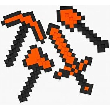 Modeltek Minecraft Kılıç-Kazma- Balta Üçlü Elmas Set 22 Cm / Minecraft Üçlü Elmas Set Figür