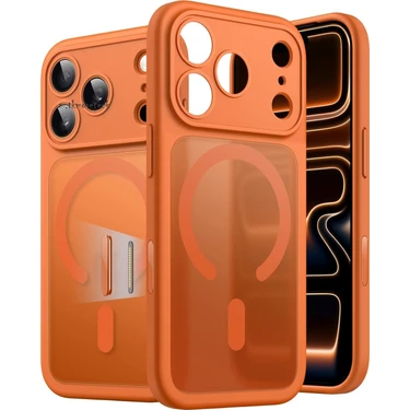 Apple iPhone 17 Pro Max Kılıf Mat Magsafe Şarj Özellikli Darbe Önleyici Hassas Buton Lansman Renkli