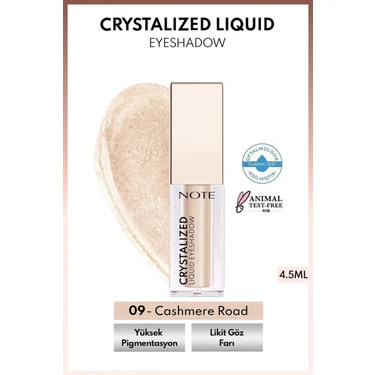 Crystalized Liquid Eyeshadow Likit Metalik Göz Farı - 09 Cashmere