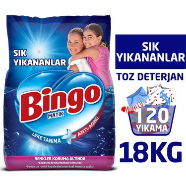 Bingo Matik Toz Çamaşır Deterjanı 9 kg Ekonomi Paketi