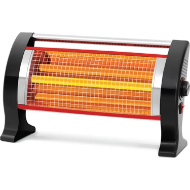 Minisan Dp 1200 Q 1200 W Elektrikli Soba Isıtıcı 3 Çubuklu Emniyetli Şık Tasarım