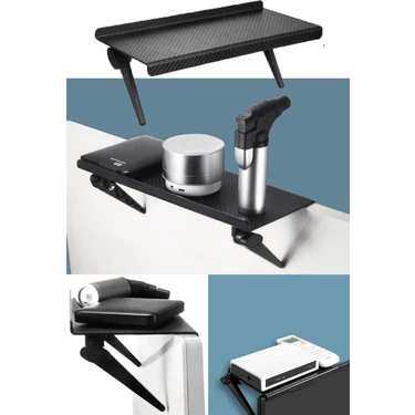 Tineke 30X12 cm Katlanabilir Katlanabilir Televizyon Tv Standı Ayarlanabilir Ekran Üstü Raf
