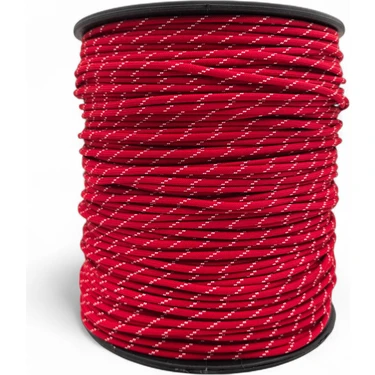 Paracord Ip 4mm Kırmızı Beyaz Desen No:25 10