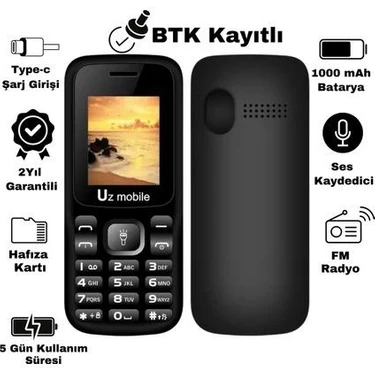UZ Mobile - Yerli Üretim Tuşlu Cep Telefonu (Uz Türkiye